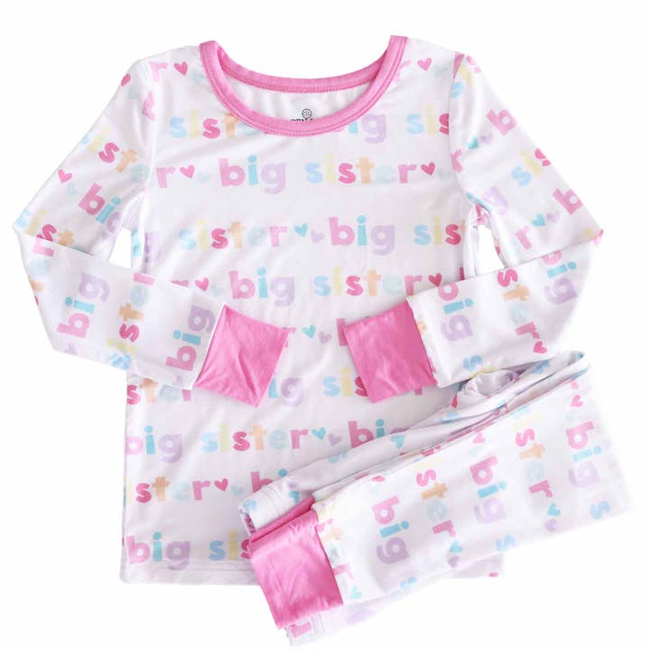 Caden Lane - Wholesale Sleepwear Set - Kids - Big Sister Two Piece Pajama Set1