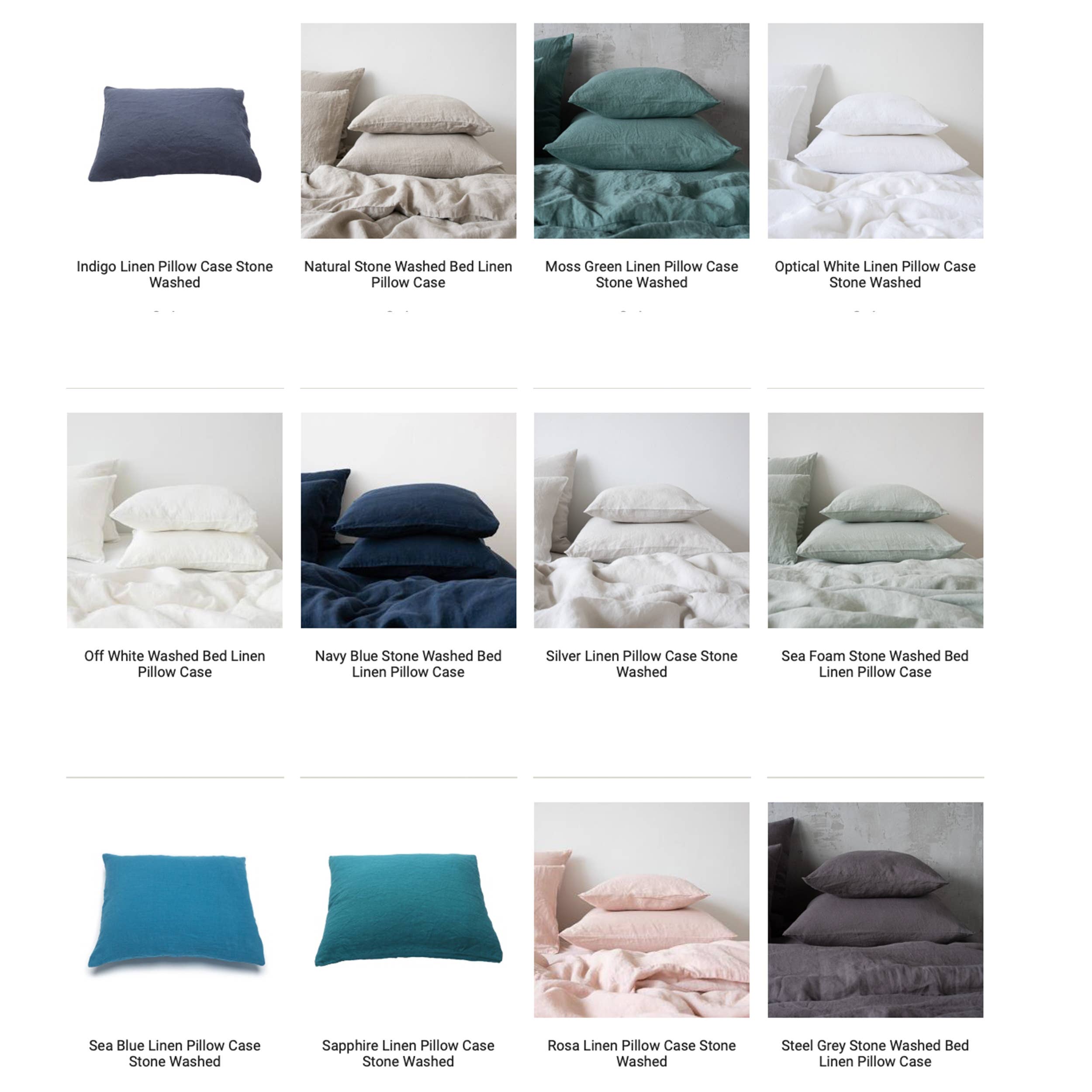 LinenMe - Vente Taies/housses d'oreiller - Taie d’oreiller en lin lavé pierre blanc cassé, lin européen8