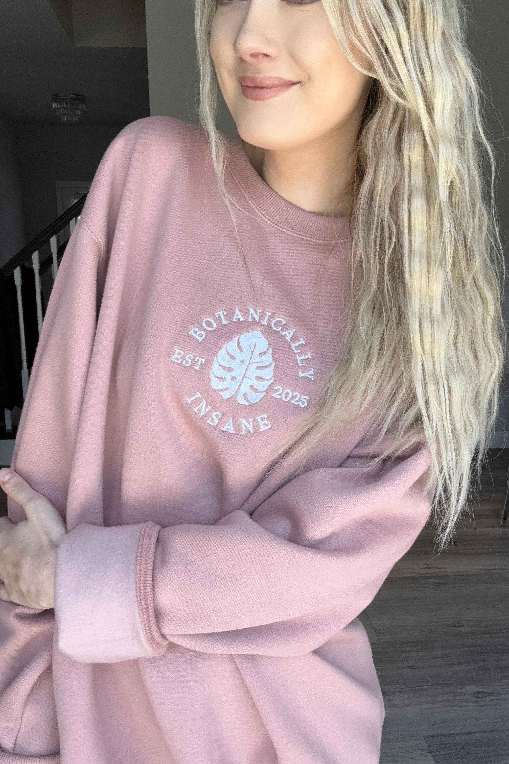 Botanically Insane - Wholesale Sweatshirt - Unisex - Botanically Insane™ Embroidered Crewneck Sweatshirt