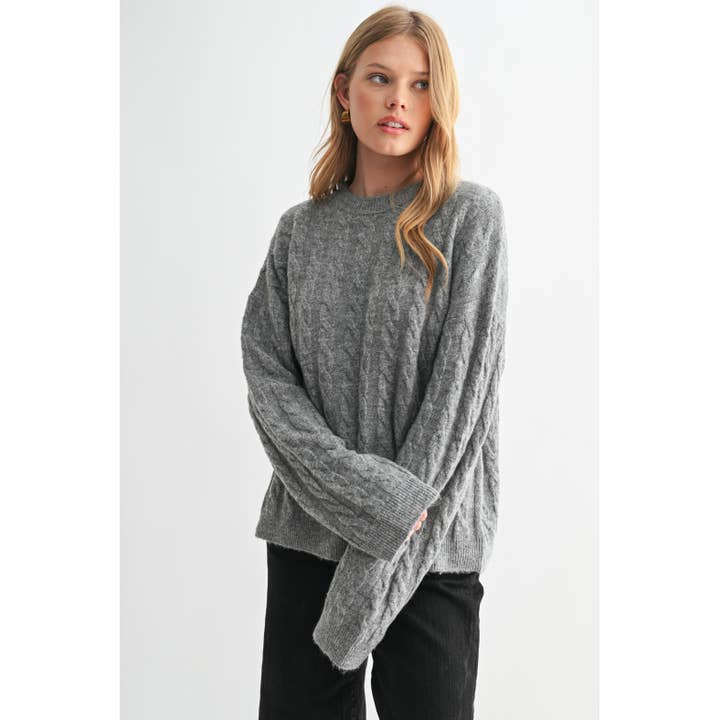 STRICKPULLOVER MIT ZOPF für den Großhandel von FUN2FUN