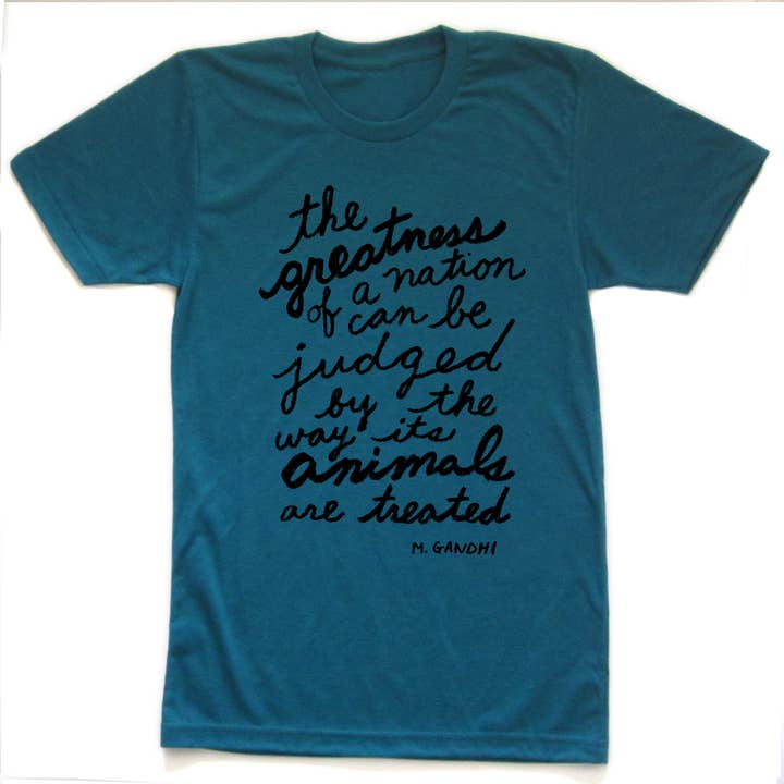Animal Society (Gandhi) : Unisex Tee for wholesale by Megan Lee Designs