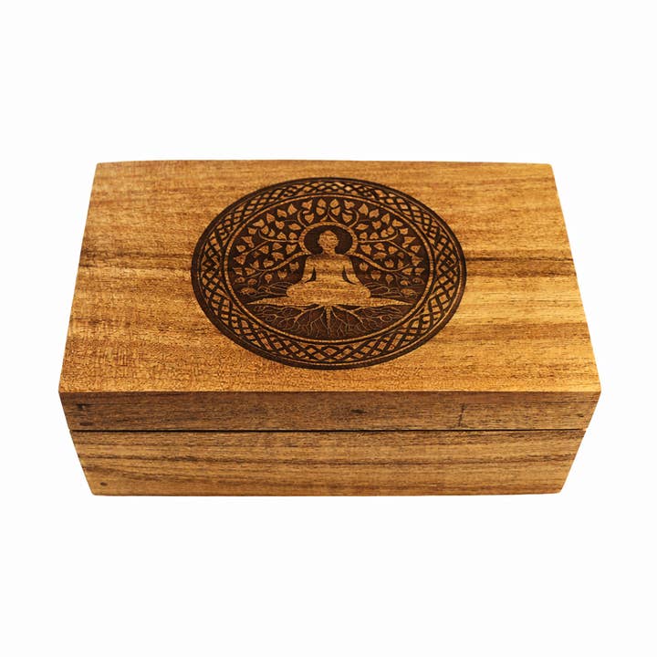 Caja de Madera de Meditación Árbol de la Vida 4x6 para venta al por mayor de Designs by Deekay Inc.