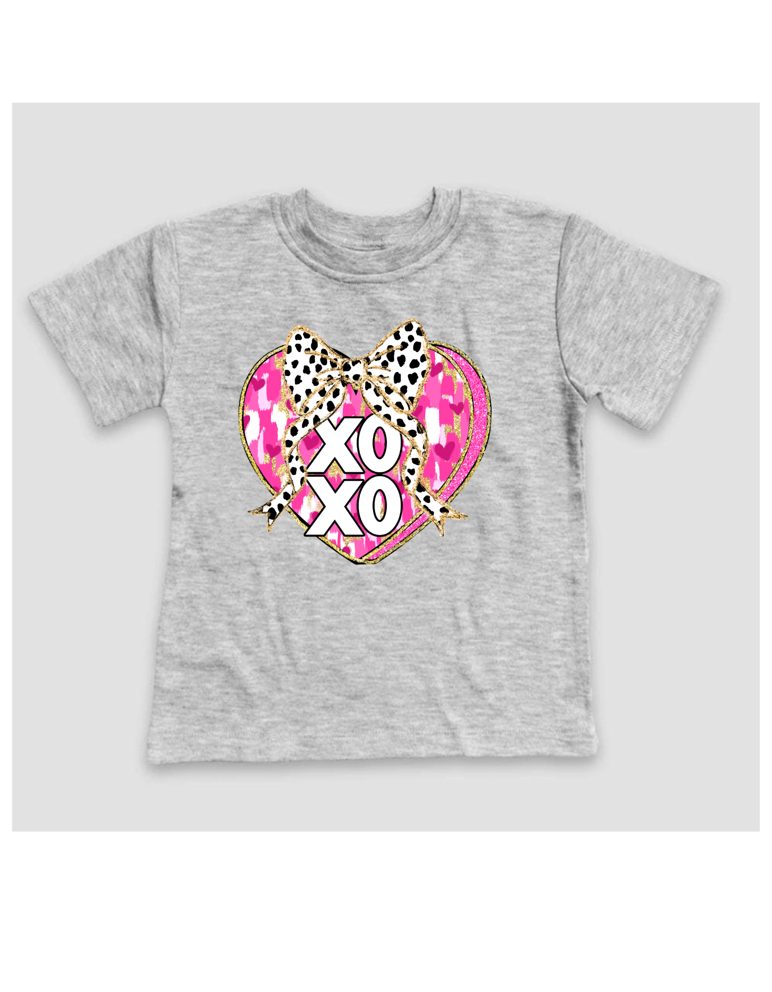 Tiny trendz teez – Engroshandel T-shirt med serigrafitryk – til børn – Hjerte xoxo pastel børne t-shirt3