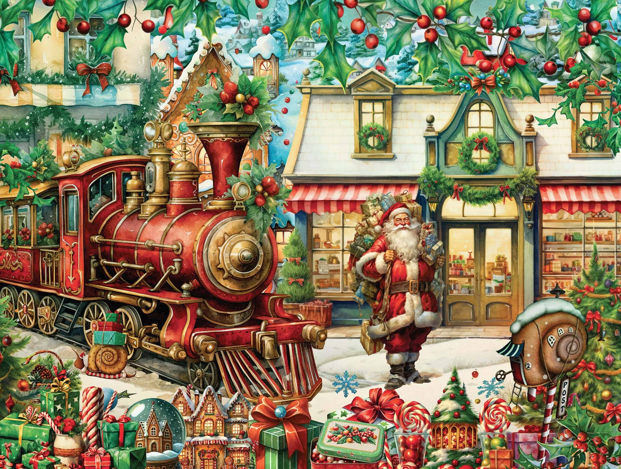 Crown Point Graphics - Vente Puzzle – adulte - North Pole Express - puzzle de 500 pièces1
