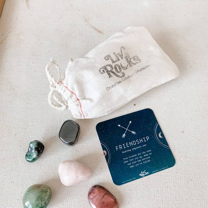 Liv Rocks - Vente Pierre et cristal de spiritualité - Kit Friendship Crystals - Coffret cadeau 2