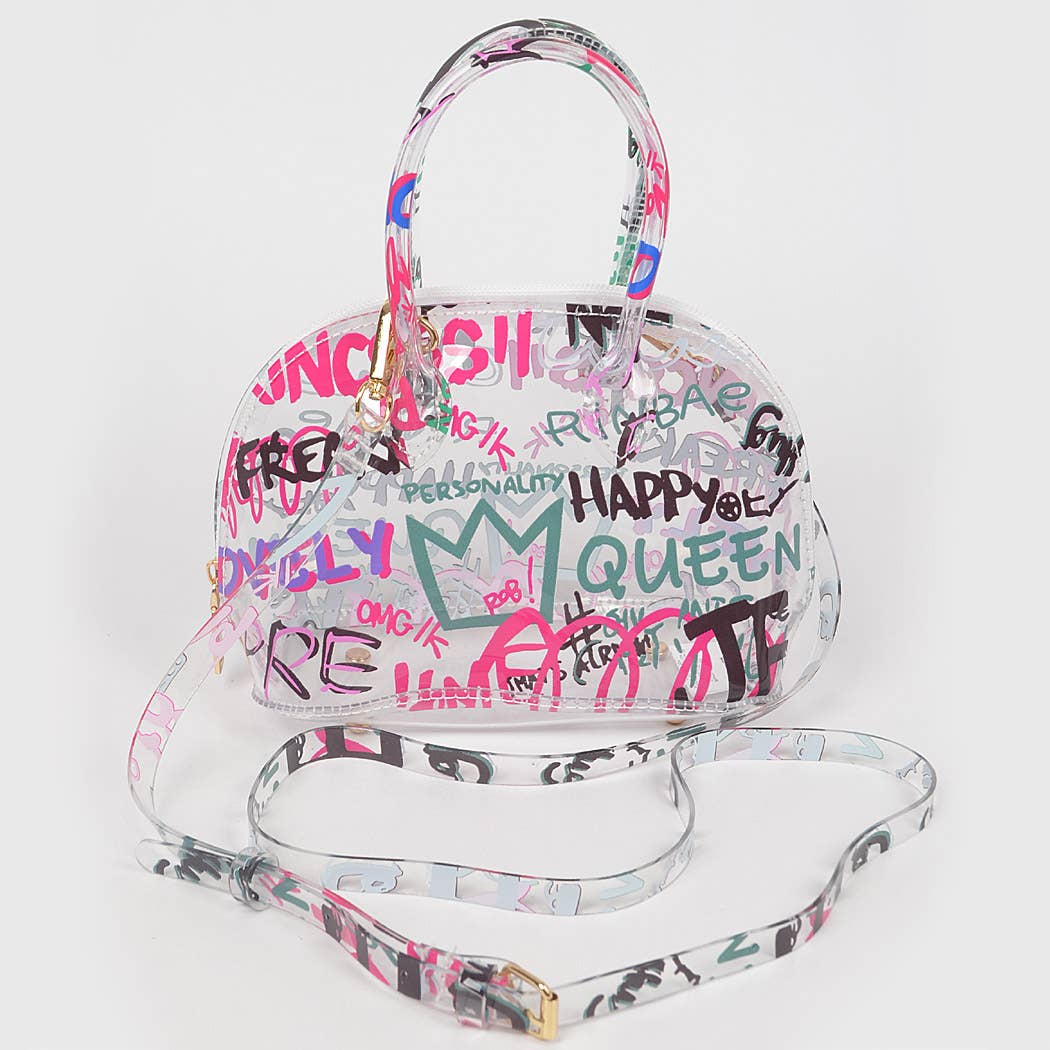 3AM BY H&D ACCESSORIES - Wholesale Top Handle Bag - Women's - Graffiti Pvc Top Handle Bag1