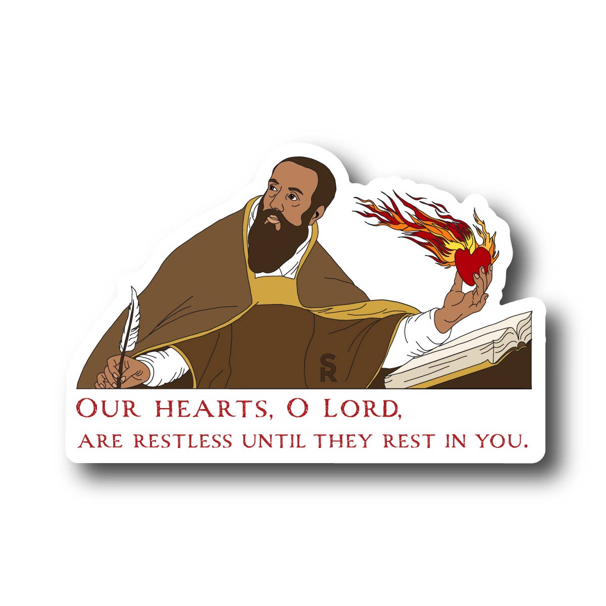 Sock Religious - Wholesale Sticker - St. Augustine Sticker