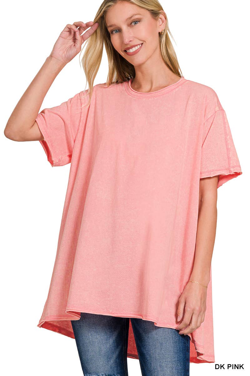 42POPS – wholesale T-shirt – women's – "._ SI-25351 Vintage Washed Short Sleeve Top As shown23