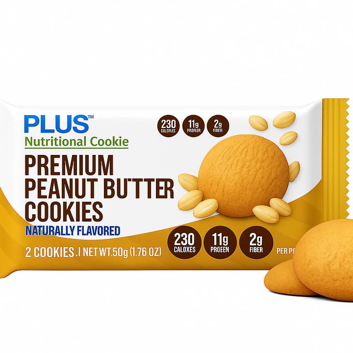 Premium Peanut Butter (25 Single Serve - Grab-and-G0) for wholesale by Plus Nutritional Cookie