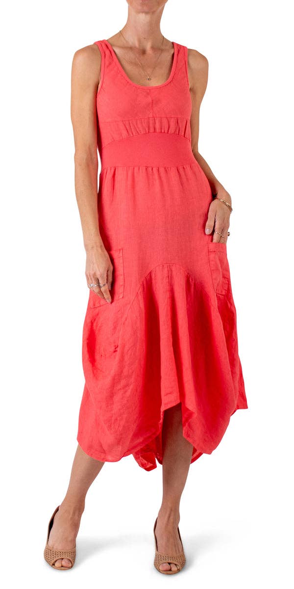 Gigi Moda - Wholesale Dress - Women's - Linen Sleeveless Dress12