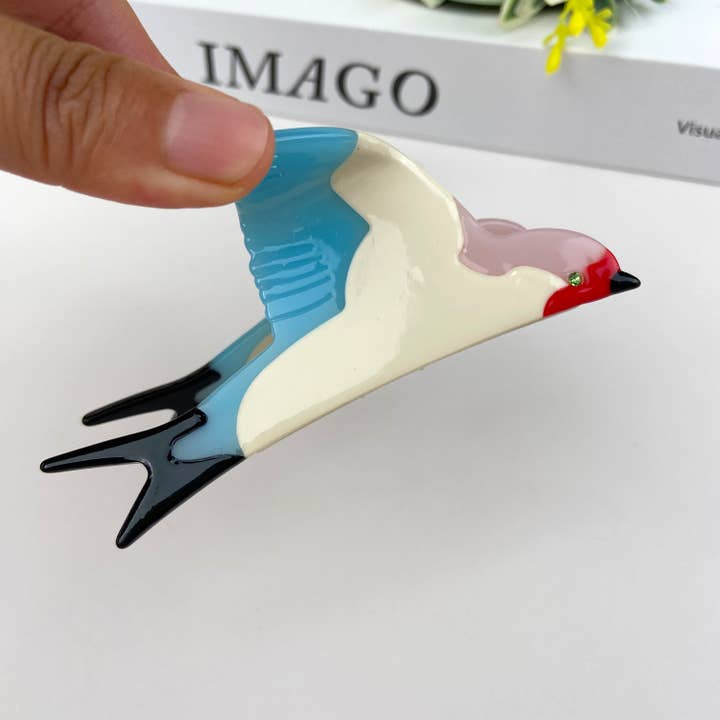 TheDivaSoap - Vendita all'ingrosso Fermaglio per capelli - Donna - Fermaglio per capelli a forma di rondine in acetato Animal Bird