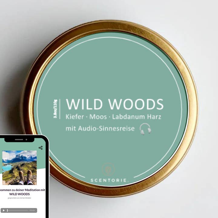 WILD WOODS Rapeseed Wax Scented Candle 110g/20h Wood Wick for wholesale by SCENTORIE.