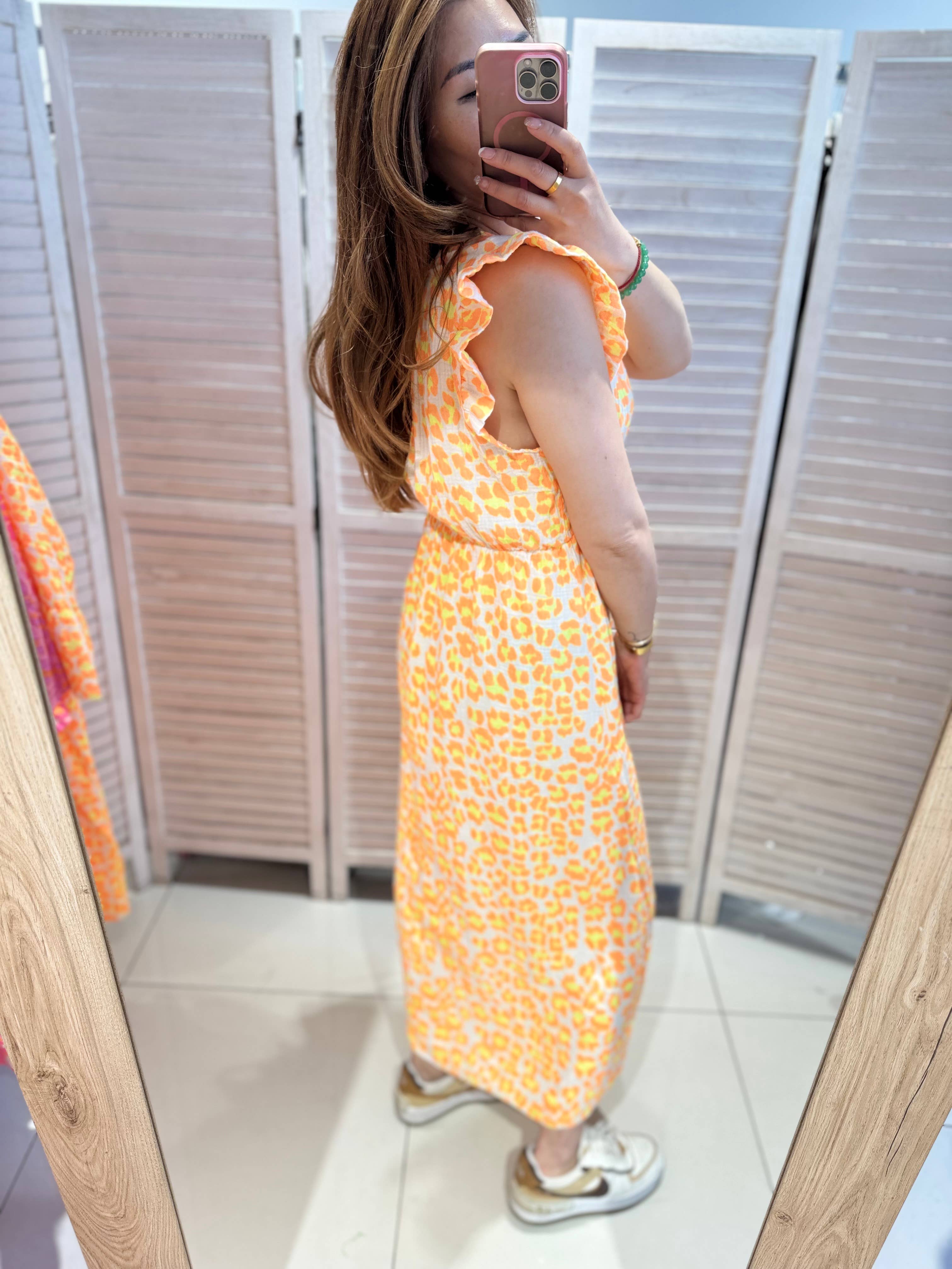 VICTORIA&ISAAC - Wholesale Dress - Women's - Leopard Print Maxi Dress - A1023 Leo2