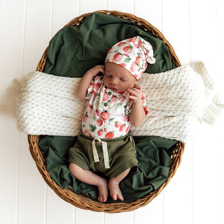 Snuggle Hunny - Wholesale Bodysuit (Non-Footed) - Baby - Strawberry Short Sleeve Organic Bodysuit9