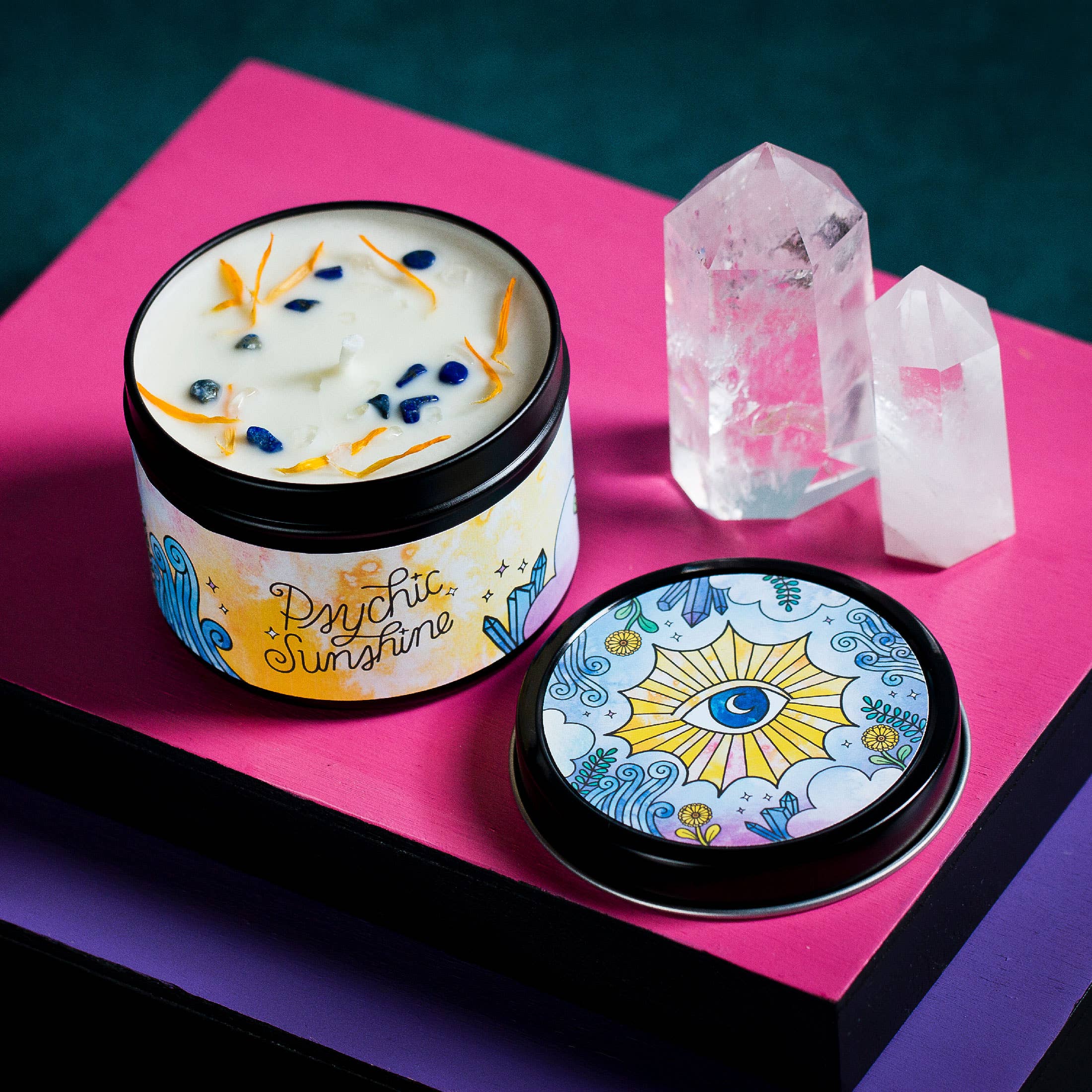 Rachel Beyer - Wholesale Travel Candles - Psychic Sunshine Magic Aromatherapy Candle - Citrus & Cedar7