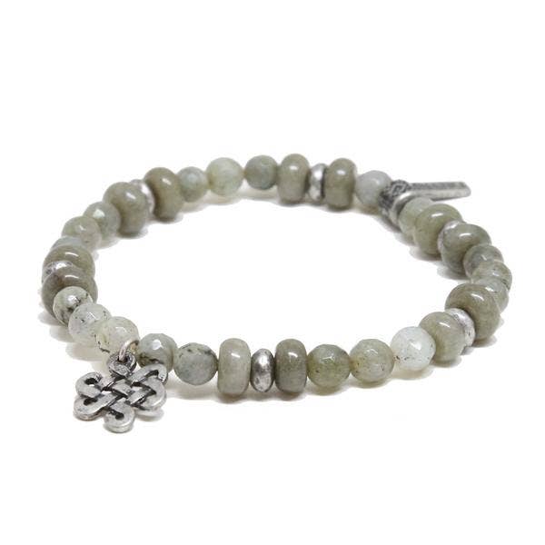 Mr. Ettika – Großhandel Perlenarmband – Celtic Yell Armband in Grau und Antiksilber0