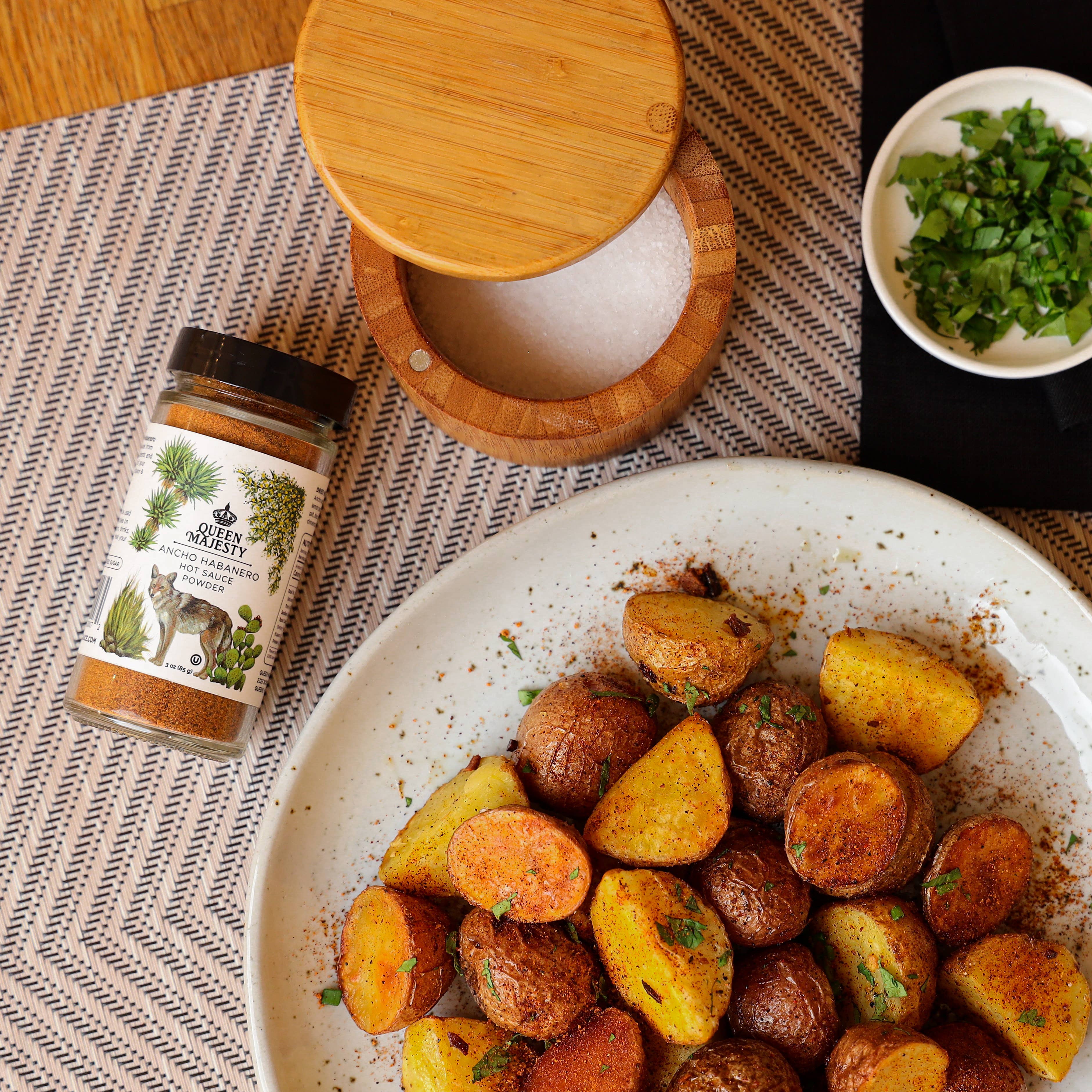 Queen Majesty Hot Sauce - Vente Mélanges d'épices séchées - Sauce piquante Ancho Habanero en poudre - 3,5 oz6