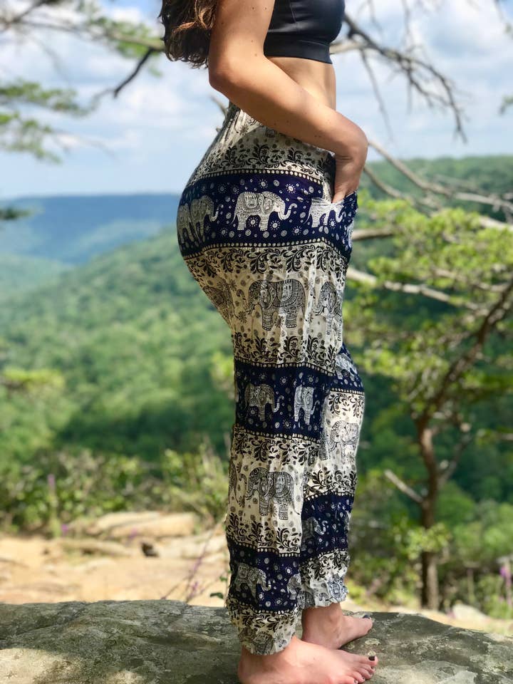 Chang Thai Elephant Pants-Navy for wholesale by The Elephant Temple