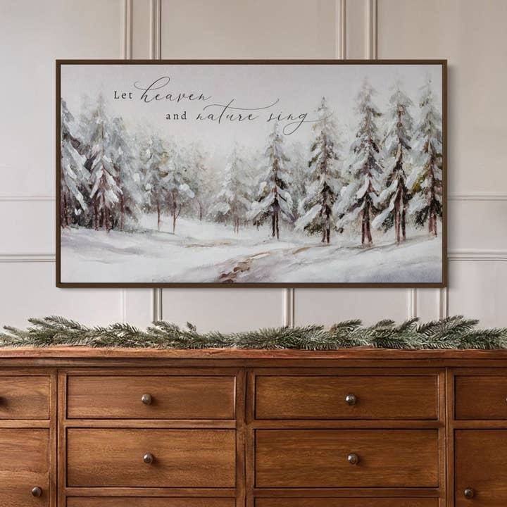 Let Heaven and Nature Sing Christmas Wall Art for wholesale by Forever Written