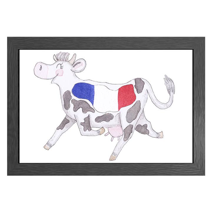 Poster A3 Vache France en cadre pour la vente par JOYIN