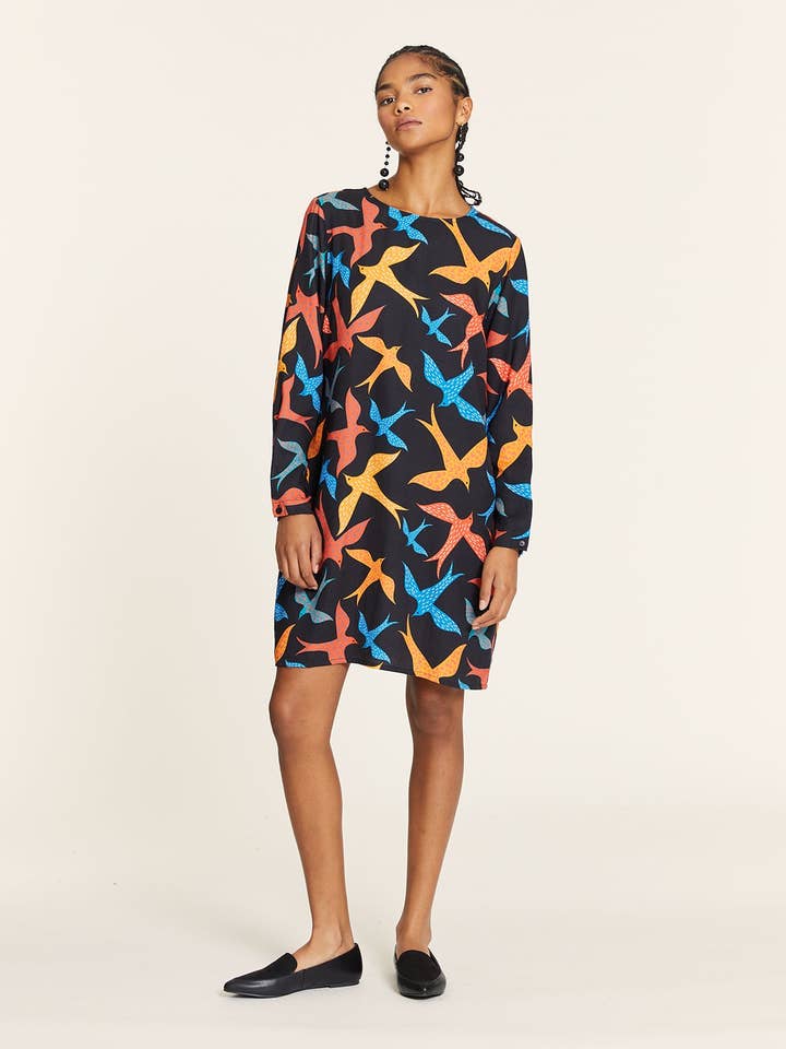 VESTIDO CORTO PAJAROS for wholesale by Pepaloves