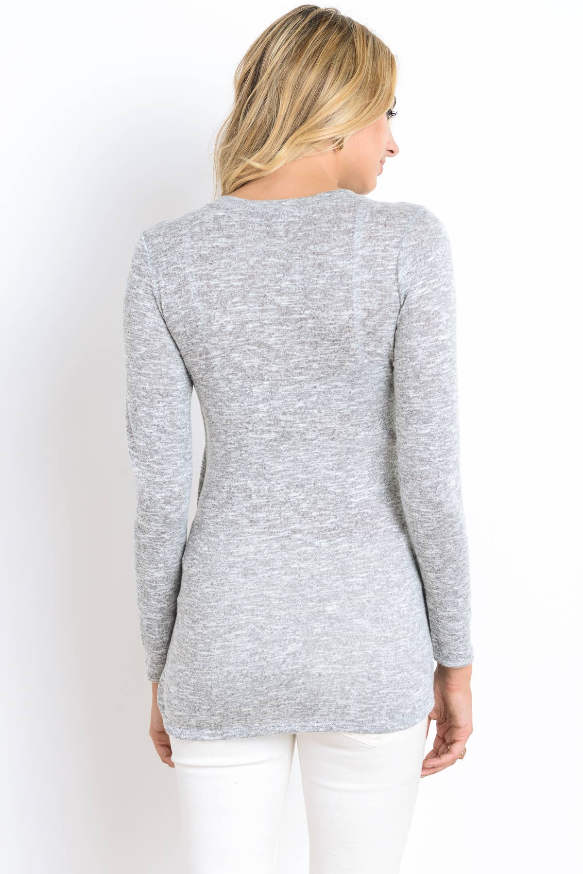 Hello Miz - Venta al por mayor Camiseta de lactancia - Top de maternidad y lactancia de manga larga bajo tulipán4