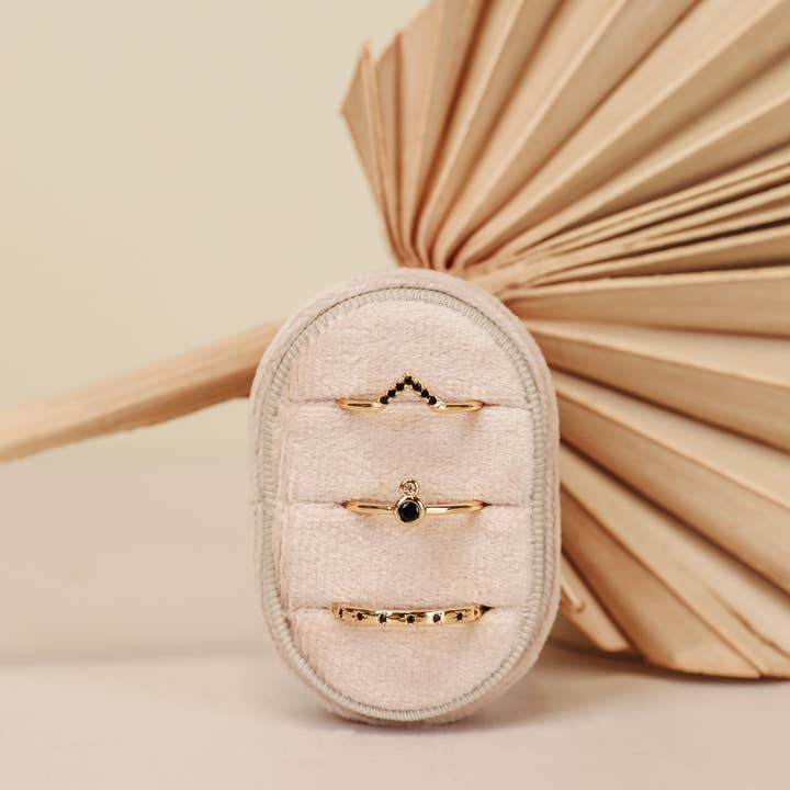 JaxKelly - Wholesale Multi-Stone Ring - Gold Rings - Black Celestial