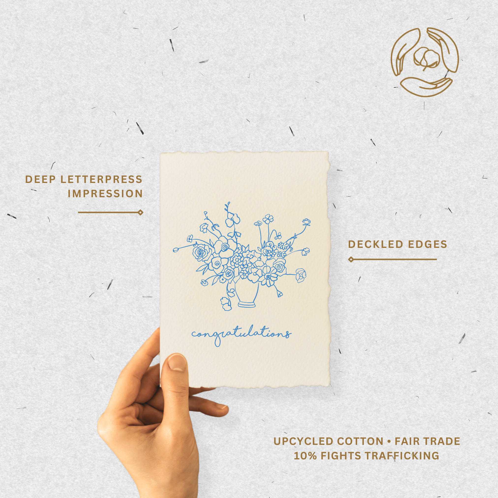 Paper Baristas - Wholesale Congratulations Card - Congratulations Floral Bouquet | Congrats Greeting Card3