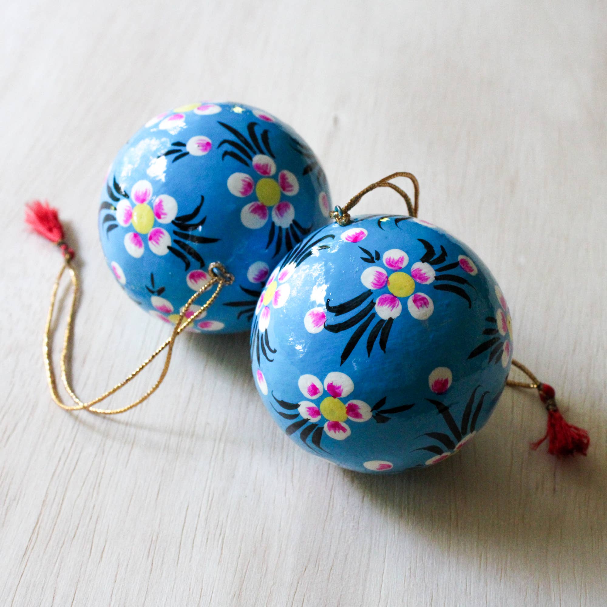 Venture Imports LLC - Wholesale Ornament - Paper Mache Ball Ornaments7