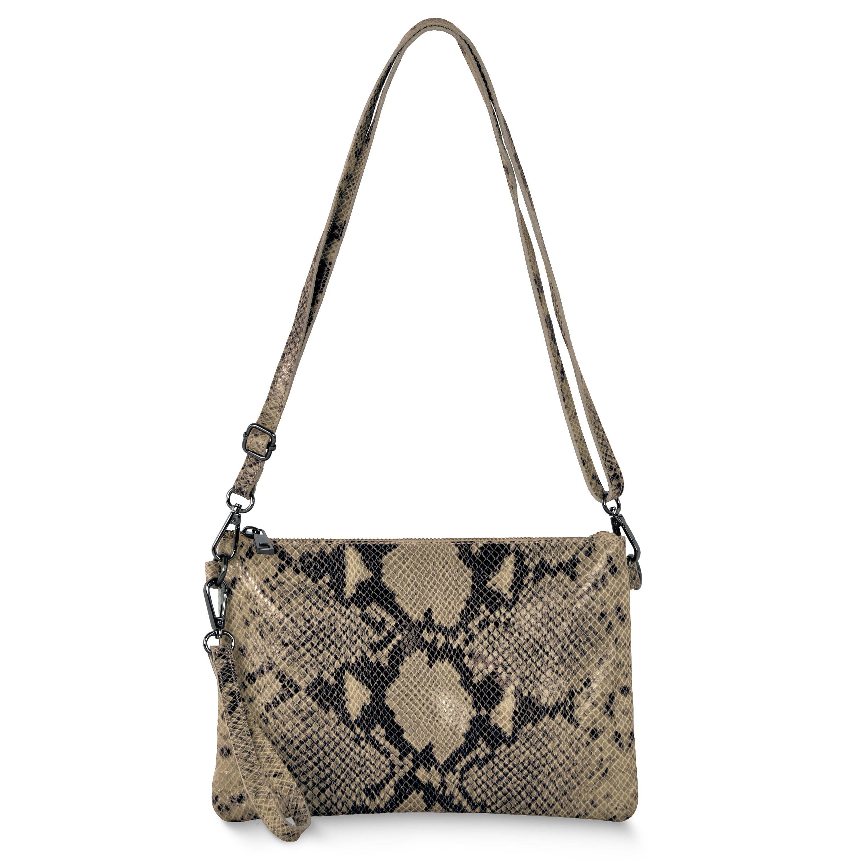 TAKEASY - Wholesale Crossbodytas - Dames - Python-Print Suède Schoudertas6