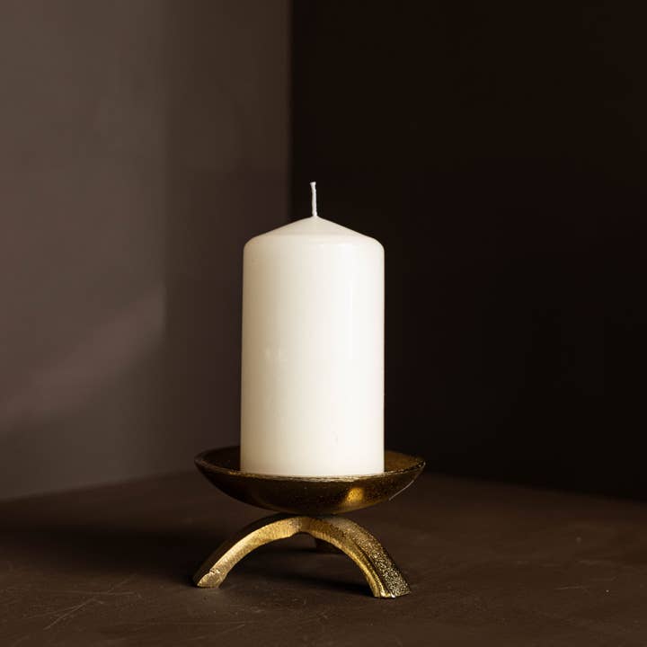 Luxe B Co - Wholesale Candle Holder - Brass Inspired Tripod Pillar Candle Holder4