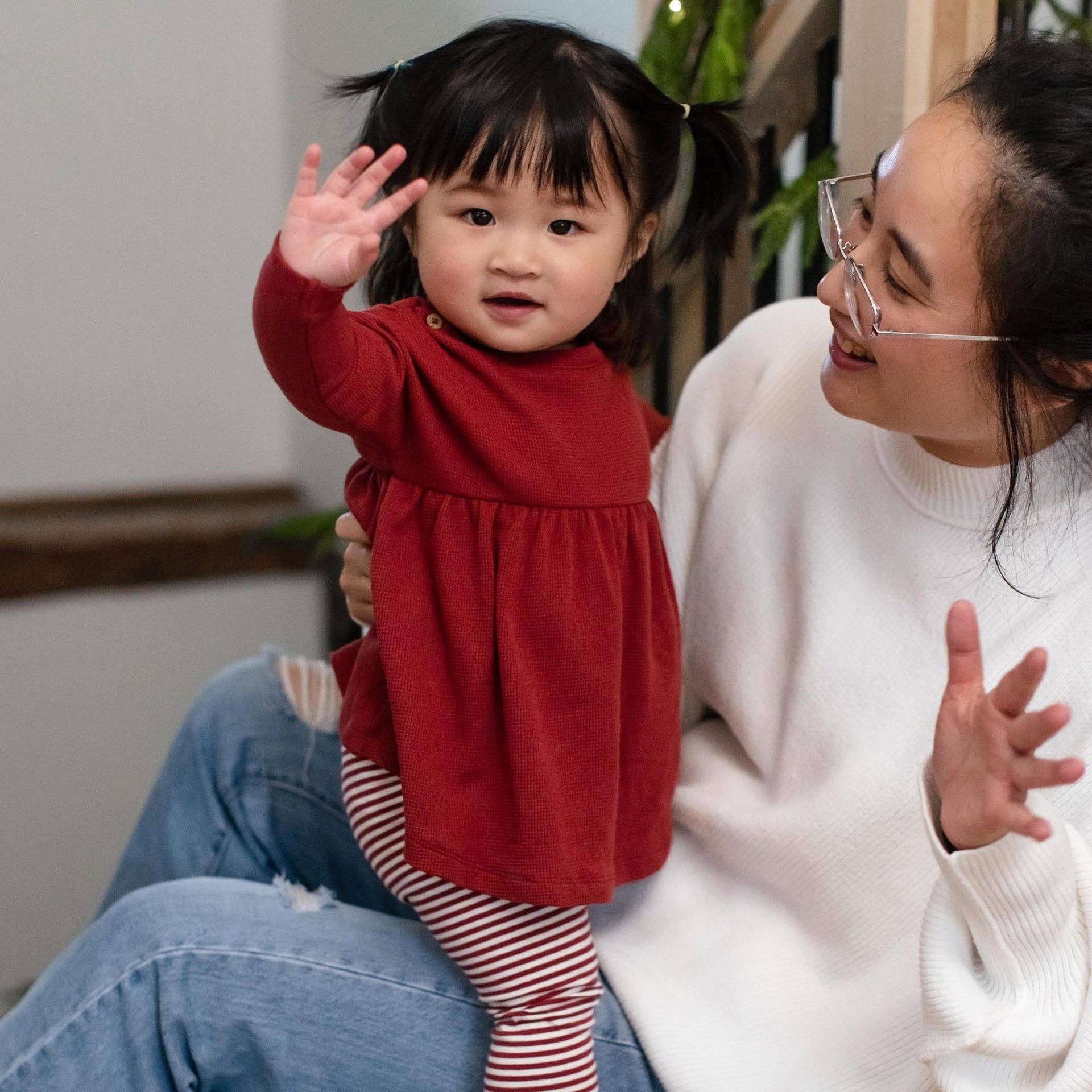 Burt's Bees Baby - Wholesale Top & Pant Set - Kids - Thermal Organic Girl Tunic & Pants Set3