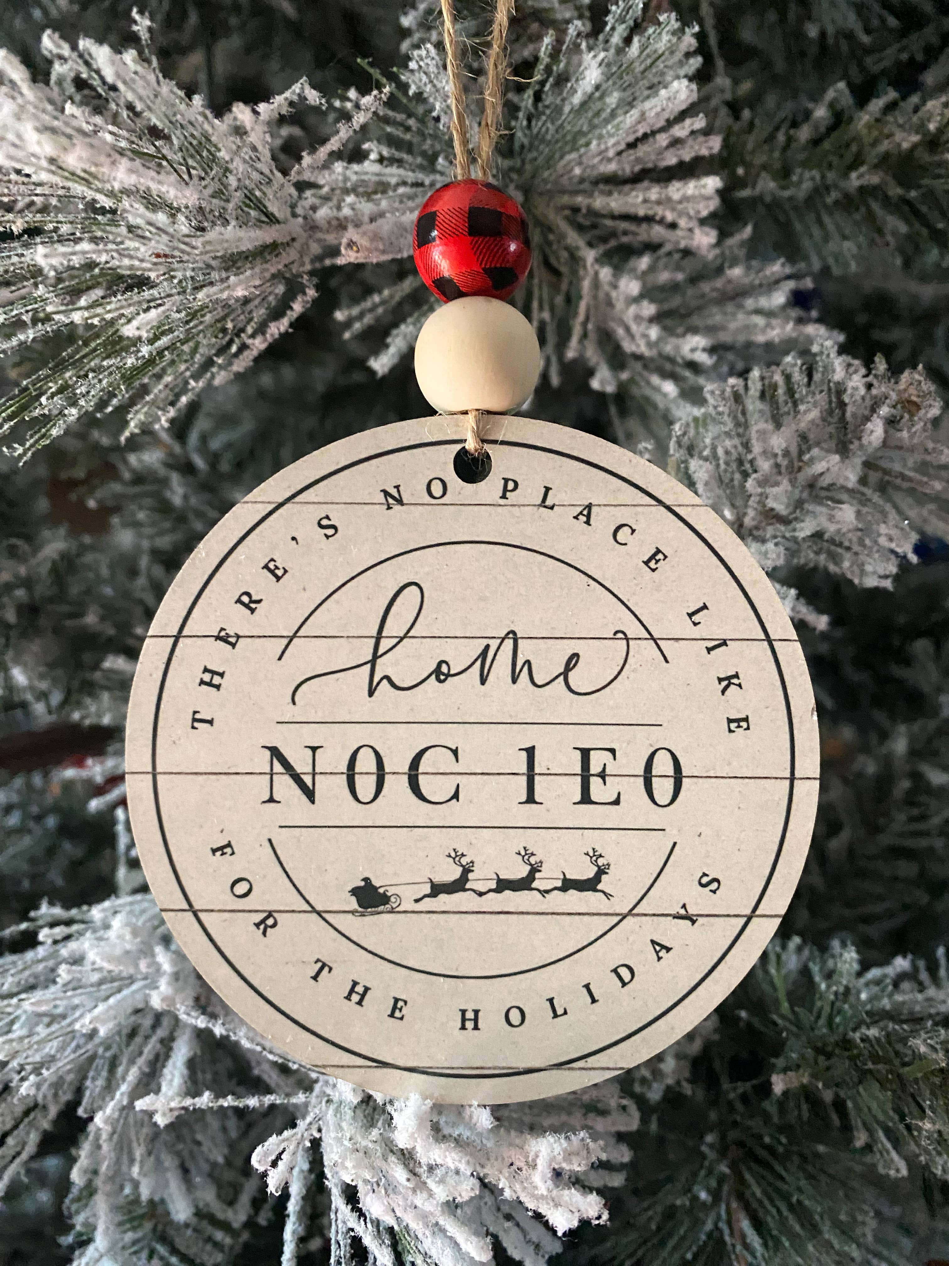 coco+bie designs - Wholesale Ornament - Custom Zip Code Ornament - Home For The Holidays Ornament