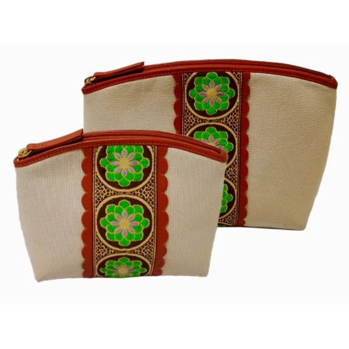 Borsa per il trucco color crema per la vendita all'ingrosso da parte di Hadley Pollet