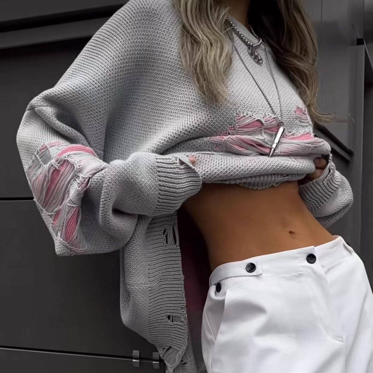 Marayn - Wholesale Knit Sweater - Women's - 2025 NEW Oversized Knit Chic Distressed  Cozy Autumn Vibes1