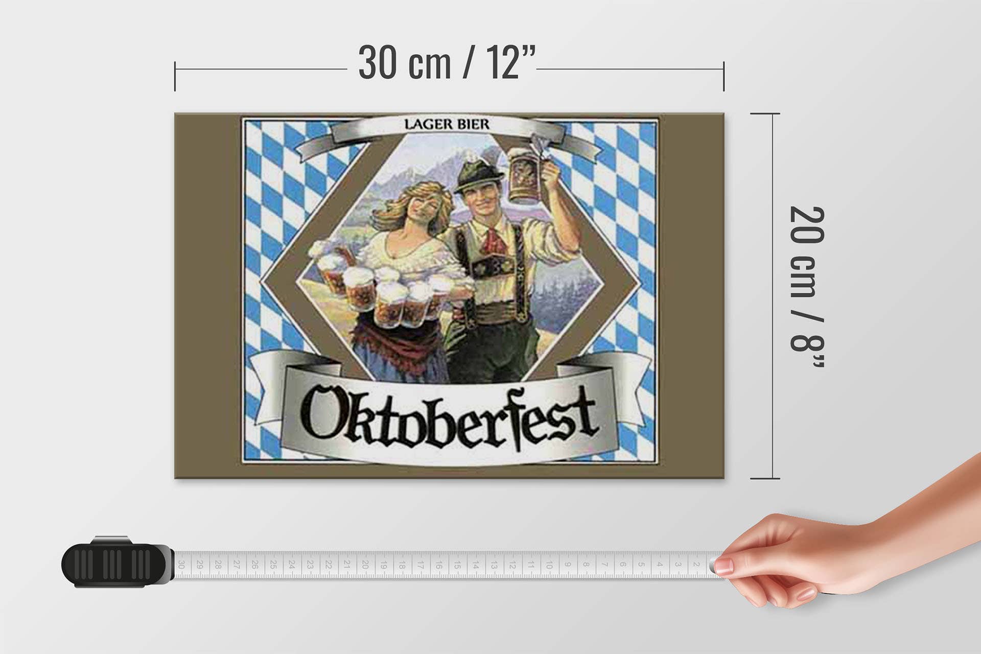 Femer - Wholesale Sign - Wooden sign saying 30x20cm Oktoberfest Lager Bier Bayern3