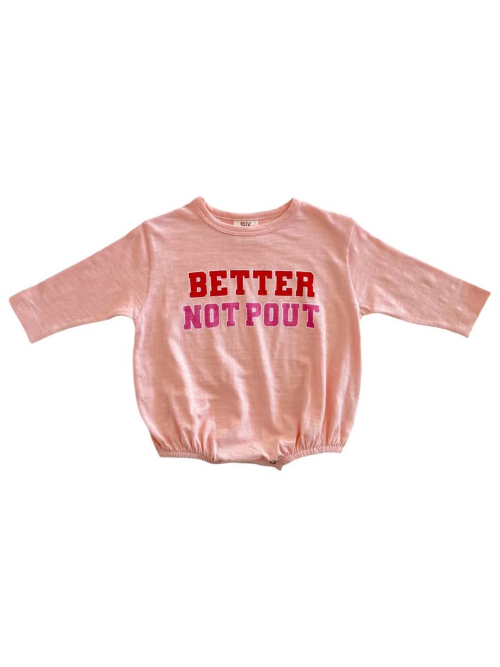 SIIX Collection - Wholesale Bodysuit (Non-Footed) - Baby - Better Not Pout / Organic Long Sleeve T-Shirt Bubble
