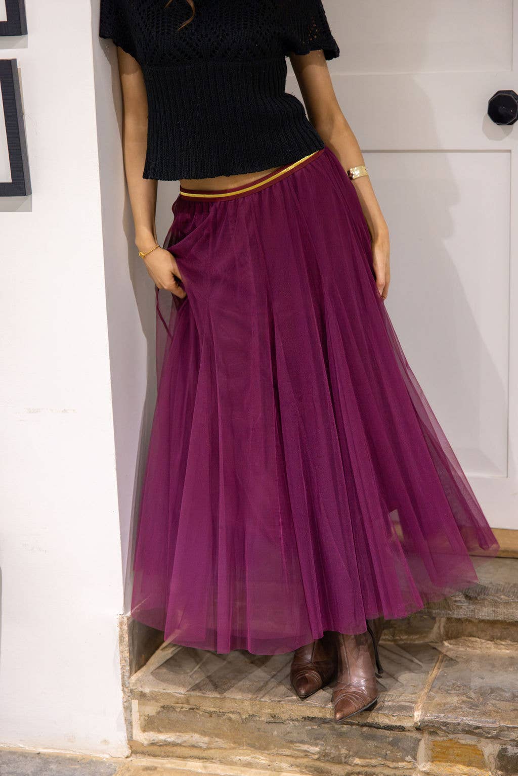 Last True Angel – wholesale Skirt – Women’s – Tulle Layer Skirt in Plum1