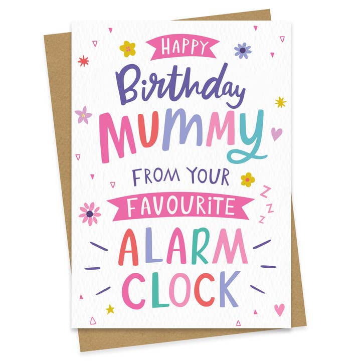 Carte d'anniversaire réveil préféré de maman pour la vente par Dotty Black