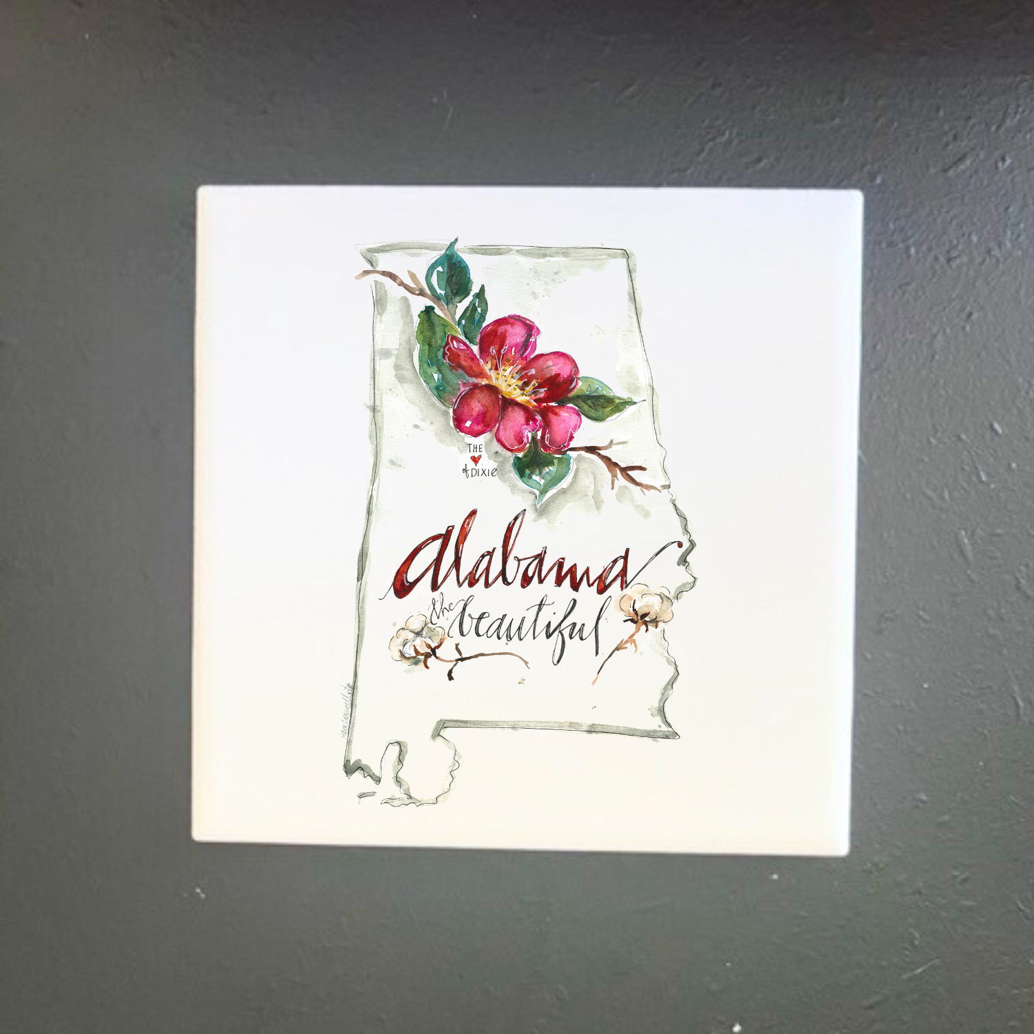 From The Heart Art - Wholesale Art Print - Alabama Ceramic Tile1