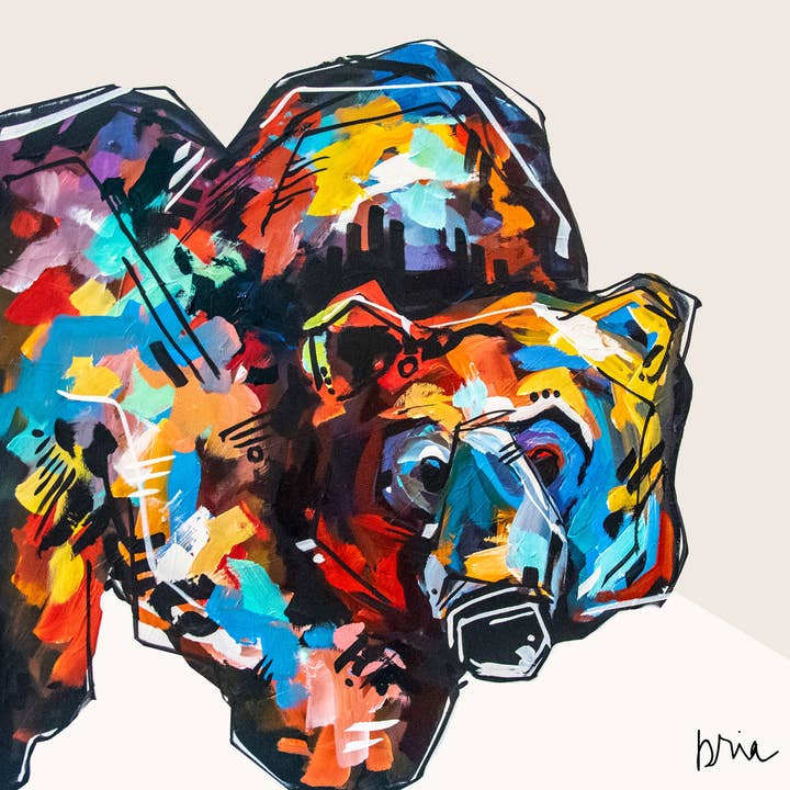 Elias the Grizzly Bear Print for wholesale by Hammock Fine Art