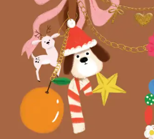 Carolyn Suzuki - Vente Cartes de Noël - SAC À MAIN DE NOËL - Fête2