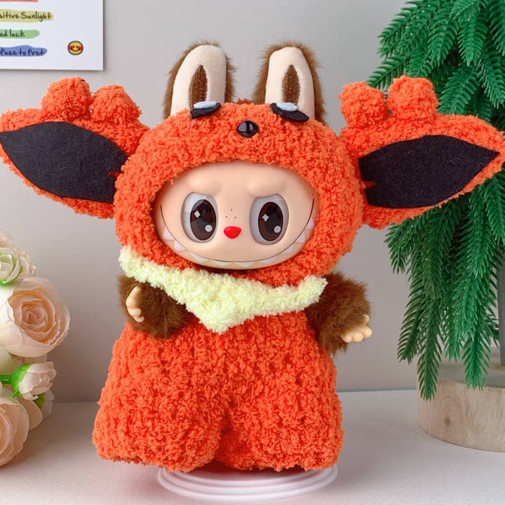 Lilyrosy(Duty free) - Wholesale Stuffed/Plush Toy - Kids & Baby - Handmade Crochet Labubu Outfit – Pokémon Eevee Series2