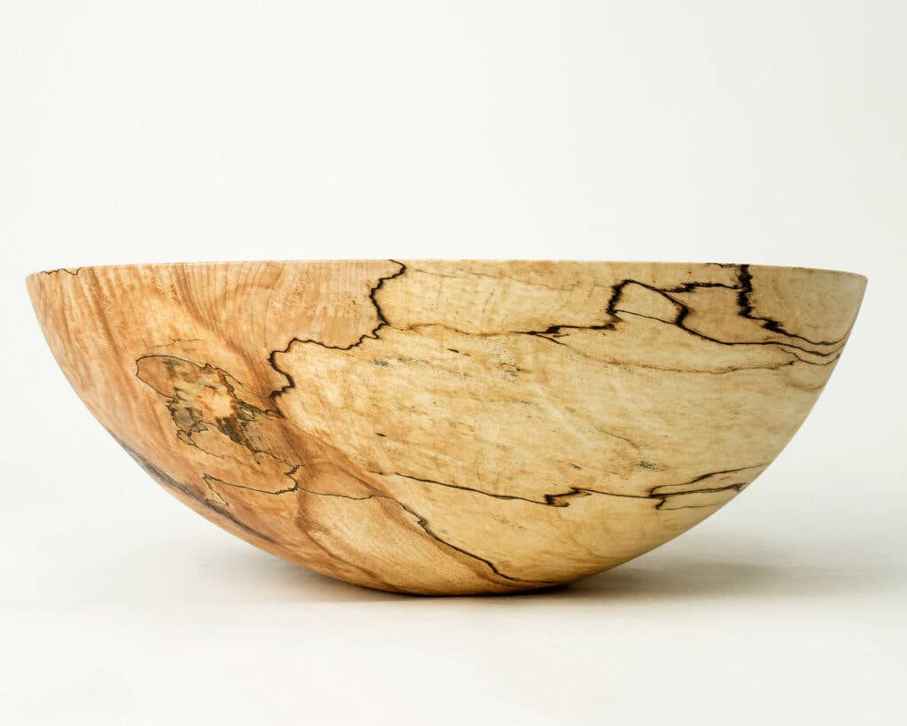 Petermans Boards and Bowls Inc. - Wholesale Serve Bowl - 15" SPALTED/AMBROSIA MAPLE ROUND BOWL3