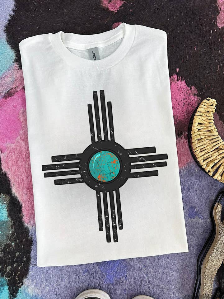 T-shirt ou sweat-shirt Zia turquoise pour la vente par Gunpowder and Glam Boutique