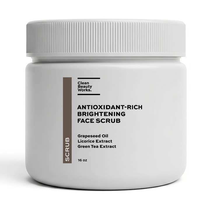 Gentle Purifying Facial Scrub, Grapeseed Oil & Licorice Extract for wholesale by Clean Beauty Works.