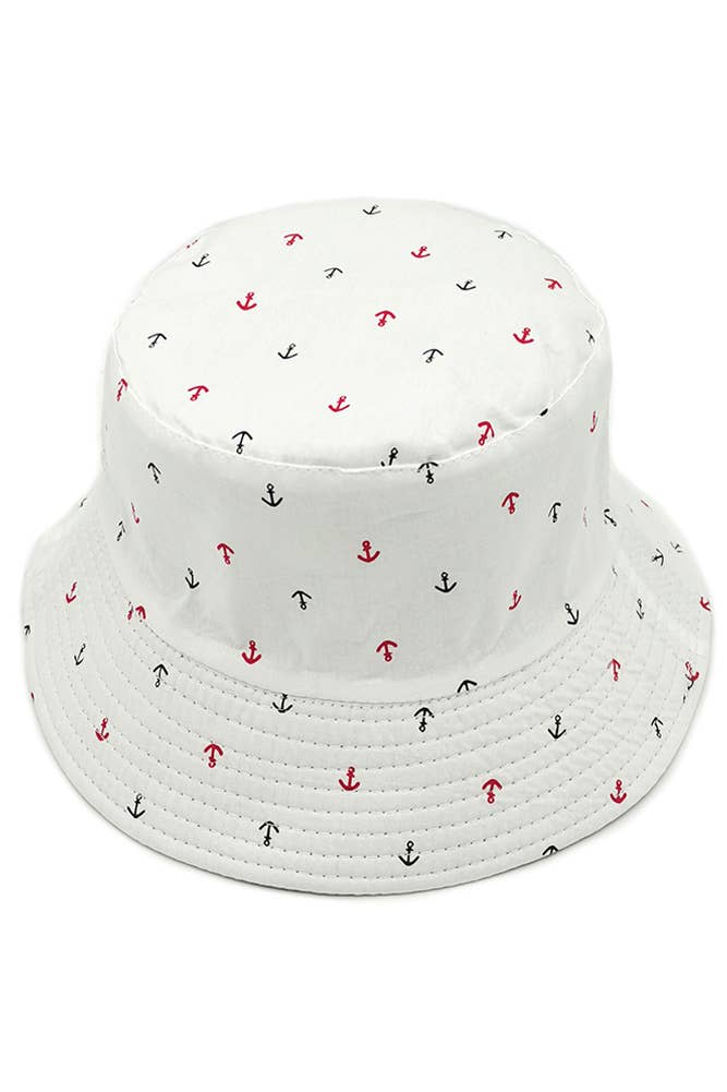 Hana - Wholesale Bucket Hat - Women's - Anchor Pattern Print Bucket Hat1