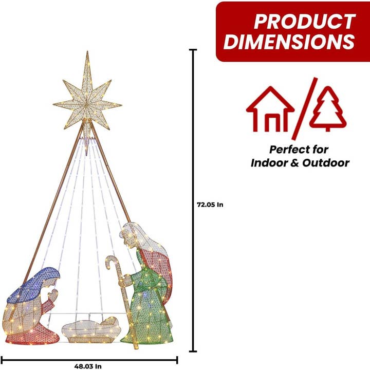 Top Treasures - Wholesale Christmas Decoration - Lighted Outdoor Nativity Scene4