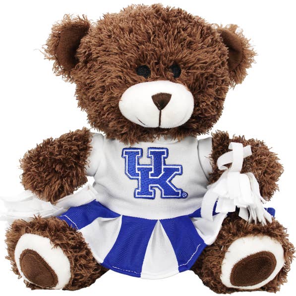 KENTUCKY WILDCATS PLUSH BEAR CHEERLEADER W DRESS BLUE for wholesale by Jenkins Enterprises