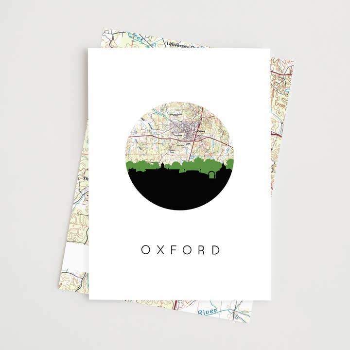 Mississippi City Skyline Greeting Card | Multiple Cities for wholesale by Paperfinch Design